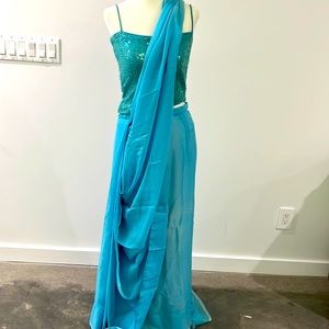 Pre stitched pre pleated Sari custom made